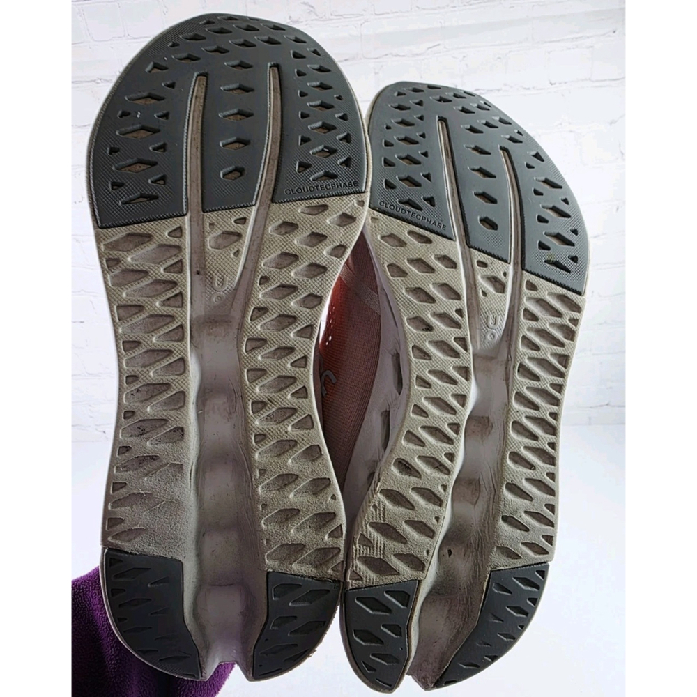 On Cloudsurfer Mens Flame Orange White Athletic Running Shoes Sneakers Size 11.5 - Picture 7 of 7